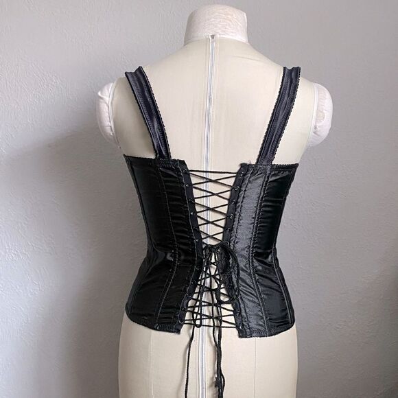 Victorian Black Zip Up Corset Size 34 inch - Picture 2 of 9
